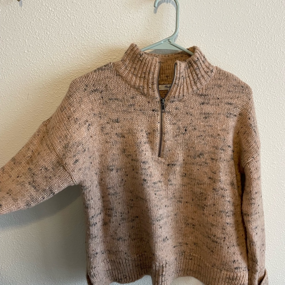 Madewell half zip knit sweater